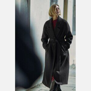 NWT Zara Belted Tailored Coat XS